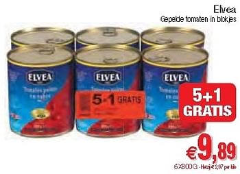 Promoties Gepelde tomaten in blokjes - Elvea - Geldig van 28/08/2012 tot 02/09/2012 bij Intermarche