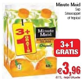 Promoties Sap sinaasappel of tropical - Minute Maid - Geldig van 28/08/2012 tot 02/09/2012 bij Intermarche