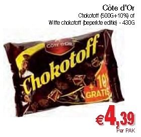 Promoties Chokotof - Cote D'Or - Geldig van 28/08/2012 tot 02/09/2012 bij Intermarche