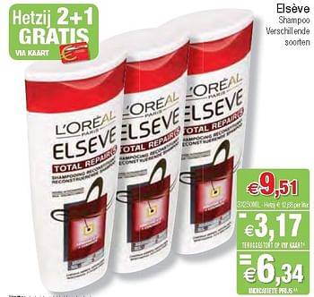Promoties Elsève shampoo - Elseve - Geldig van 28/08/2012 tot 02/09/2012 bij Intermarche