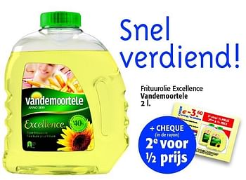 Promotions Frituurolie excellence vandemoortele - Vandemoortele - Valide de 29/08/2012 à 11/09/2012 chez Alvo