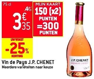 Promoties Vin de pays j.p. chenet - Rosé wijnen - Geldig van 29/08/2012 tot 04/09/2012 bij Match Food & More