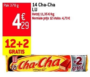 Promoties 14 cha-cha lu - Lu - Geldig van 29/08/2012 tot 04/09/2012 bij Match Food & More