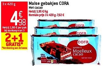 Promoties Malse gebakjes cora - Cora - Geldig van 29/08/2012 tot 04/09/2012 bij Match Food & More
