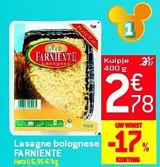 Promoties Lasagne bolognese farniente - Farniente - Geldig van 29/08/2012 tot 04/09/2012 bij Match