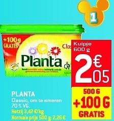 Promoties Planta classic, om te smeren - Planta - Geldig van 29/08/2012 tot 04/09/2012 bij Match