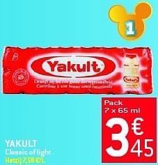 Promoties Yakult classic of light - Yakult - Geldig van 29/08/2012 tot 04/09/2012 bij Match