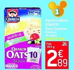 Promoties Havervlokken quaker oats express - Quaker - Geldig van 29/08/2012 tot 04/09/2012 bij Match
