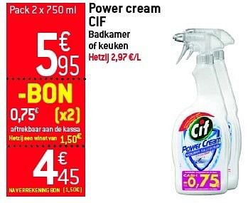 Promoties Power cream cif - Cif - Geldig van 29/08/2012 tot 04/09/2012 bij Match