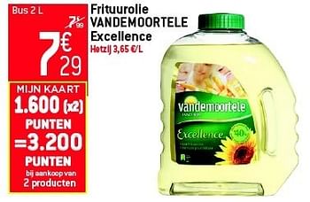 Promotions Frituurolie vandemoortele excellence - Vandemoortele - Valide de 29/08/2012 à 04/09/2012 chez Match