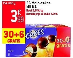 Promoties 36 melo-cakes milka - Milka - Geldig van 29/08/2012 tot 04/09/2012 bij Match