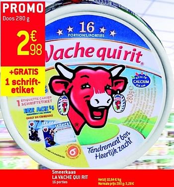 Promoties Smeerkaas la vache qui rit - La Vache Qui Rit - Geldig van 29/08/2012 tot 04/09/2012 bij Match