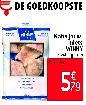 Promotions Kabeljauw-filets winny - Winny - Valide de 29/08/2012 à 04/09/2012 chez Smatch