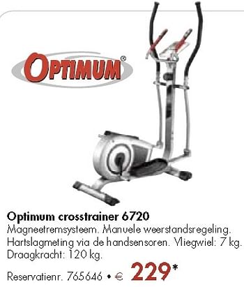 stormloop Station verkwistend Optimum Optimum crosstrainer 6720 - Promotie bij Colruyt