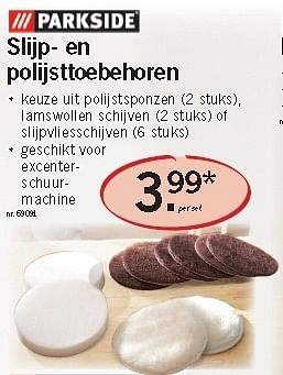 Promoties Slijp- en polijsttoebehoren - Parkside - Geldig van 30/08/2012 tot 05/09/2012 bij Lidl