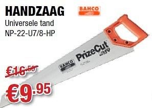 Promoties Banco handzaag universele tand np-22-u7-8-hp - Banco - Geldig van 30/08/2012 tot 12/09/2012 bij Cevo Market