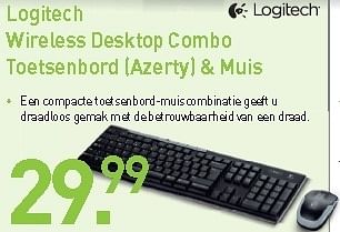 Promoties Logitech wireless desktop combo toetsenbord azerty + muis - Logitech - Geldig van 31/08/2012 tot 09/09/2012 bij Aksioma