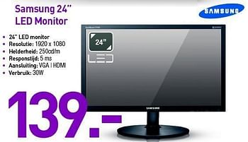 Promoties Samsung 24 led monitor - Samsung - Geldig van 31/08/2012 tot 09/09/2012 bij PC Center