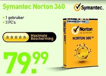 Promotions Symantec norton 360 - Symantec - Valide de 31/08/2012 à 09/09/2012 chez PC Center
