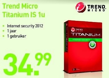 Promoties Trend micro titanium is 1u - Trend Micro  - Geldig van 31/08/2012 tot 09/09/2012 bij PC Center