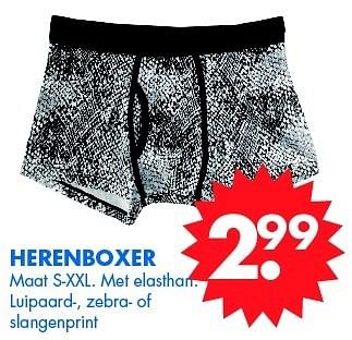 Promotions Herenboxer - Produit maison - Zeeman  - Valide de 01/09/2012 à 15/09/2012 chez Zeeman
