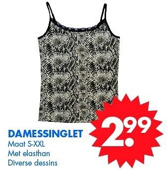 Promoties Damessinglet - Huismerk - Zeeman  - Geldig van 01/09/2012 tot 15/09/2012 bij Zeeman