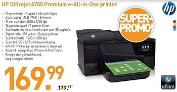 Promotions Hp officejet 6700 premium e-all-in-one printer - HP - Valide de 01/09/2012 à 30/09/2012 chez CBM ICT Solutions