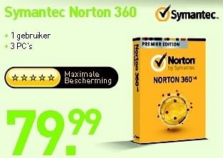 Promoties Symantec norton 360 - Symantec - Geldig van 03/09/2012 tot 30/09/2012 bij VCD