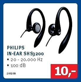 Promoties Philips in-ear shs3200 - Philips - Geldig van 03/09/2012 tot 15/09/2012 bij De Harense Smid