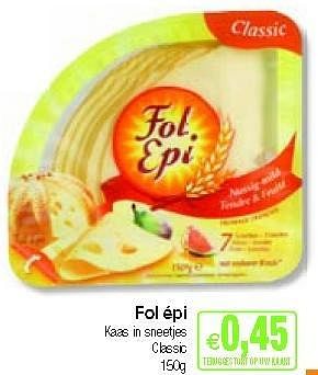 Promoties Kaas in sneetjes classic - Fol Epi - Geldig van 03/09/2012 tot 30/09/2012 bij Intermarche