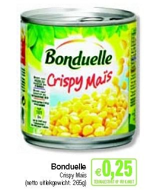 Promoties Crispy maïs - Bonduelle - Geldig van 03/09/2012 tot 30/09/2012 bij Intermarche