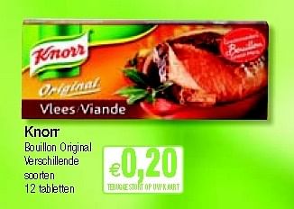 Promoties Bouillon original - Knorr - Geldig van 03/09/2012 tot 30/09/2012 bij Intermarche