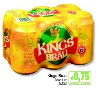 Promoties Blond bier - Kings Brau - Geldig van 03/09/2012 tot 30/09/2012 bij Intermarche
