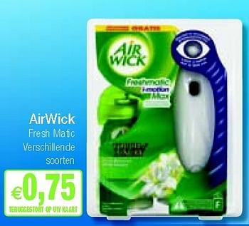 Promoties Fresh matic - Airwick - Geldig van 03/09/2012 tot 30/09/2012 bij Intermarche
