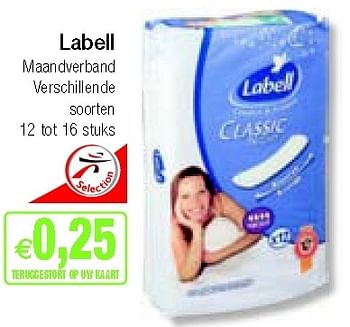 Promoties Maandverband - Labell - Geldig van 03/09/2012 tot 30/09/2012 bij Intermarche