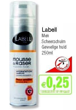 Promoties Men scheerschuim - Labell - Geldig van 03/09/2012 tot 30/09/2012 bij Intermarche