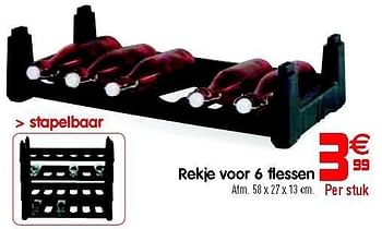Promoties Rekje voor 6 flessen - Huismerk - Gifi - Geldig van 04/09/2012 tot 12/09/2012 bij Gifi
