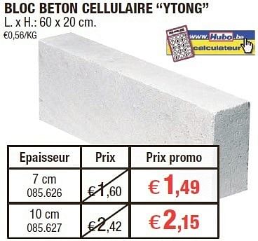 Calculateur beton clearance hubo