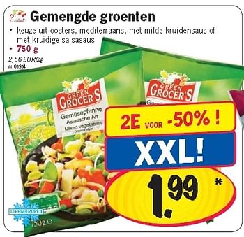 Lidl Promotie Gemengde Groenten Green Grocers Diepvries Geldig Tot 12 09 12 Promobutler
