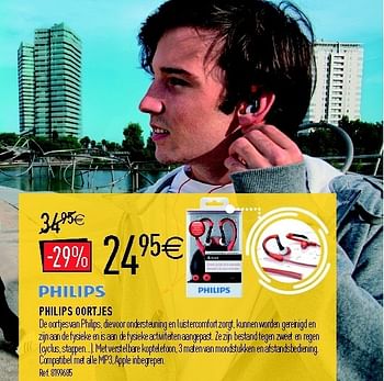 Promoties Philips oortjes - Philips - Geldig van 08/09/2012 tot 29/09/2012 bij Decathlon