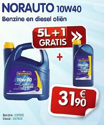 Promoties Benzine en diesel olieën - Norauto - Geldig van 10/09/2012 tot 09/10/2012 bij Auto 5