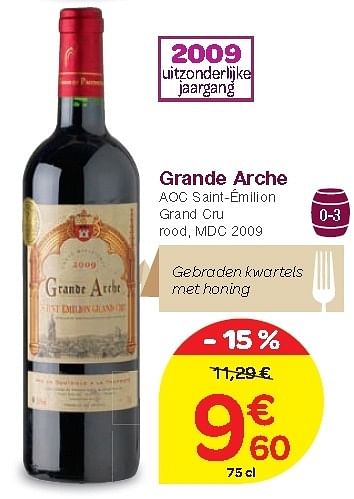 Vins rouges Grande arche aoc saint milion grand cru En