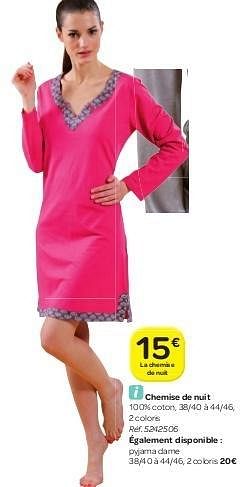 carrefour chemise de nuit