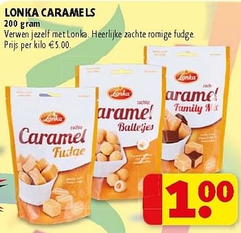 Promoties Lonka caramels - Lonka - Geldig van 18/09/2012 tot 23/09/2012 bij Kruidvat