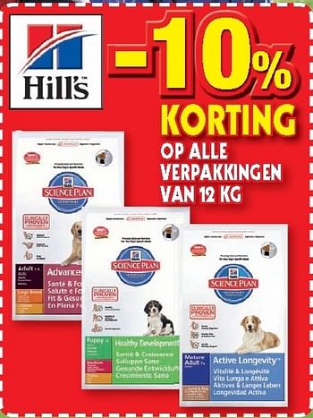 Promoties Korting op alle verpakkingen van 12 kg - Hill's - Geldig van 19/09/2012 tot 07/10/2012 bij Hubo