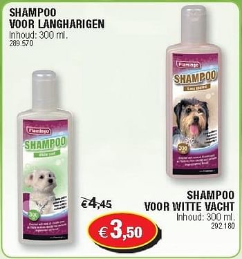 Promoties Shampoo voor witte vacht - Flamingo - Geldig van 19/09/2012 tot 07/10/2012 bij Hubo