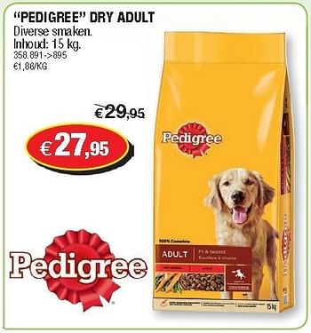 Promoties Pedigree dry adult - Pedigree - Geldig van 19/09/2012 tot 07/10/2012 bij Hubo