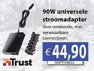 Promoties Trust 90w universele stroomadapter - Trust - Geldig van 24/09/2012 tot 26/10/2012 bij Compudeals