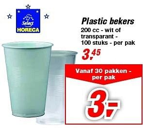 Wrok vervoer Giet Huismerk - Makro Plastic bekers - Promotie bij Makro