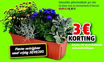 Competitief Festival Habubu Huismerk - Aveve Gevulde plantenbak 30 cm - Promotie bij Aveve